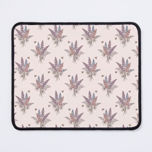 Item preview, Pastel Lupine Bee Wildflower Bouquet Pattern designed and sold by MythicCotton.
