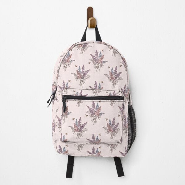 Item preview, Pastel Lupine Bee Wildflower Bouquet Pattern designed and sold by MythicCotton.