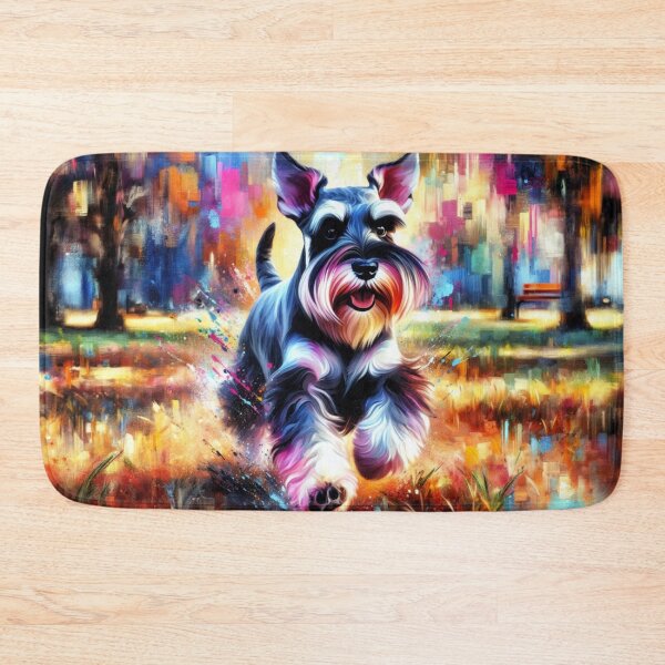 Item preview, Miniature Schnauzer Salt and Pepper Acrylic Art Portrait designed and sold by Puppy Puzzles Plus.