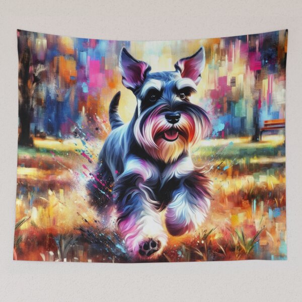Item preview, Miniature Schnauzer Salt and Pepper Acrylic Art Portrait designed and sold by Puppy Puzzles Plus.