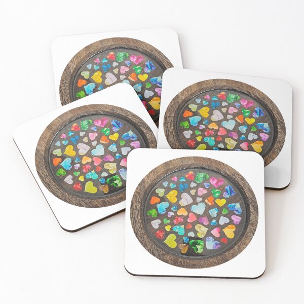 Item preview, Colorful Hearts Round Abstract Art designed and sold by Bdbear10.