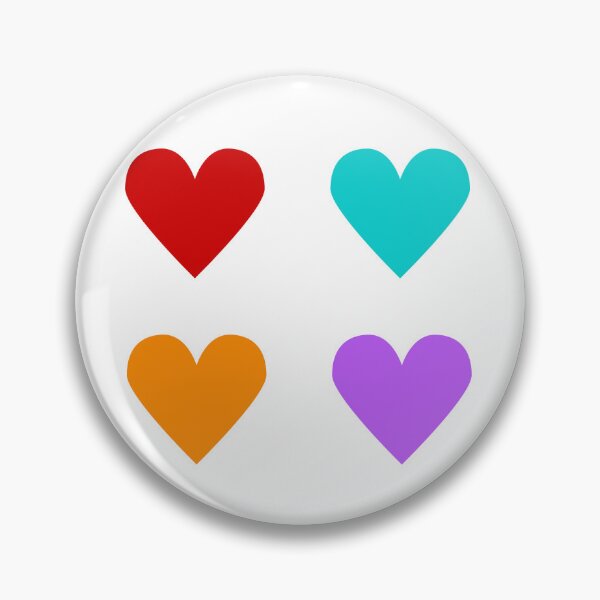 Item preview, Red BlueGreen Purple and Orange Four Hearts Love designed and sold by Rolographics1.