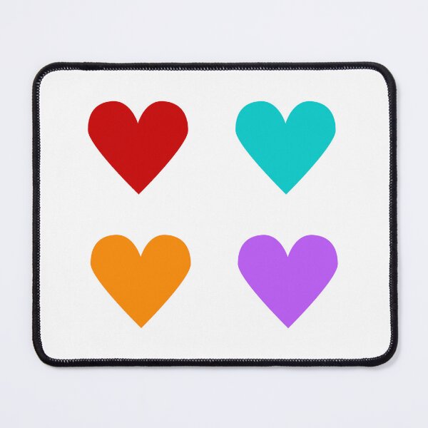 Item preview, Red BlueGreen Purple and Orange Four Hearts Love designed and sold by Rolographics1.