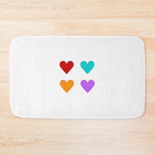 Item preview, Red BlueGreen Purple and Orange Four Hearts Love designed and sold by Rolographics1.