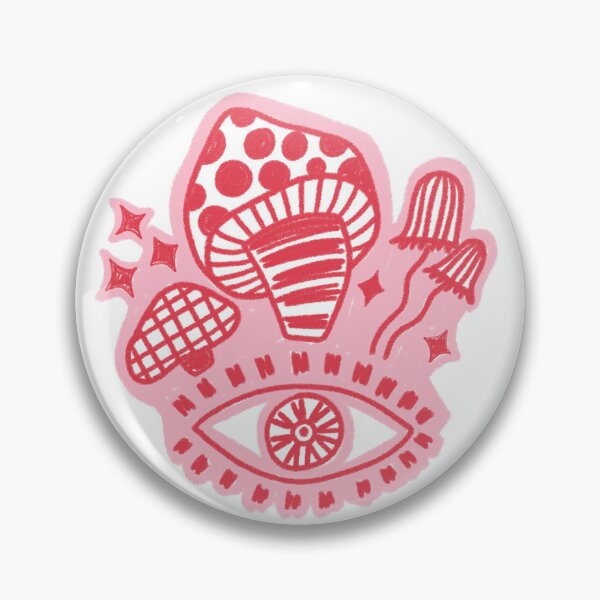Item preview, Whimsical Psychedelic Mushroom Eye Emblem designed and sold by Lienzo Cósmico.