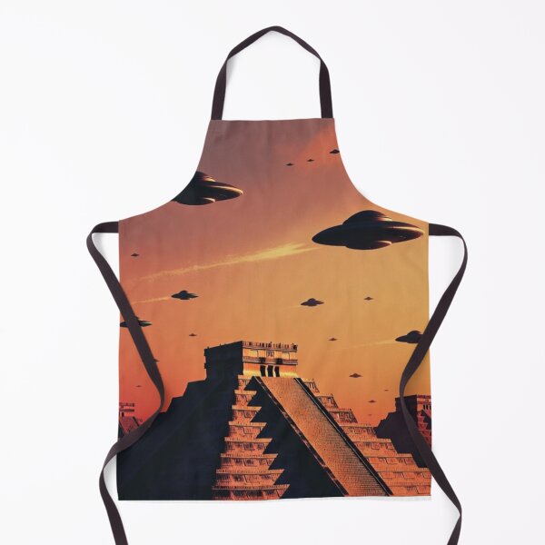 Item preview, Mayan Pyramids with Flying Saucers designed and sold by Dogandesighn.