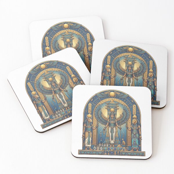 Item preview, Ancient Egyptian Goddess Isis Winged Sacred Art | Egyptian Mythology Vintage Design | Anubis Bastet Horus Symbols Illustration designed and sold by Queen Cleopatra.