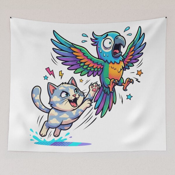 Item preview, Cats and birds designed and sold by PP&RAINBOW SHOP.