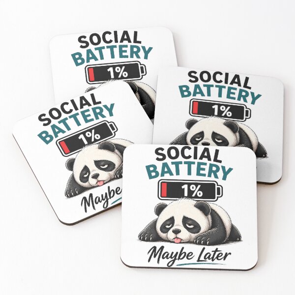 Item preview, Social Battery Low Panda Funny Introvert Shirt Cute Lazy Panda Meme Mental Health Humor Gift designed and sold by Digital Culture Studio.