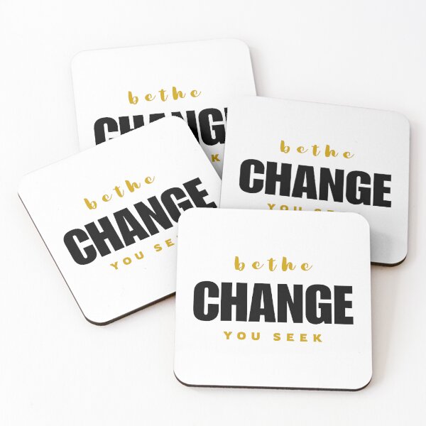 Item preview, Be The Change You Seek – Inspirational Minimalist Quote Poster Design designed and sold by Epic Wear Store.