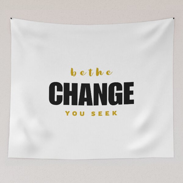 Item preview, Be The Change You Seek – Inspirational Minimalist Quote Poster Design designed and sold by Epic Wear Store.