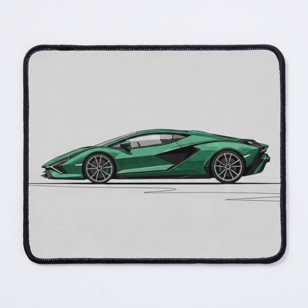 Item preview, Lamborghini Sian Hybrid Supercar Green Retro Polaroid Art designed and sold by Motorline44.