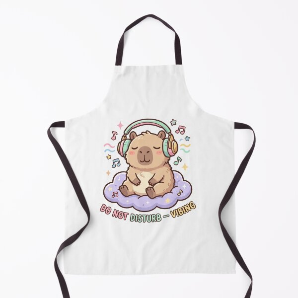 Item preview, Cute Kawaii Capybara Vibing with Headphones Sticker designed and sold by ItsArtisticLab.