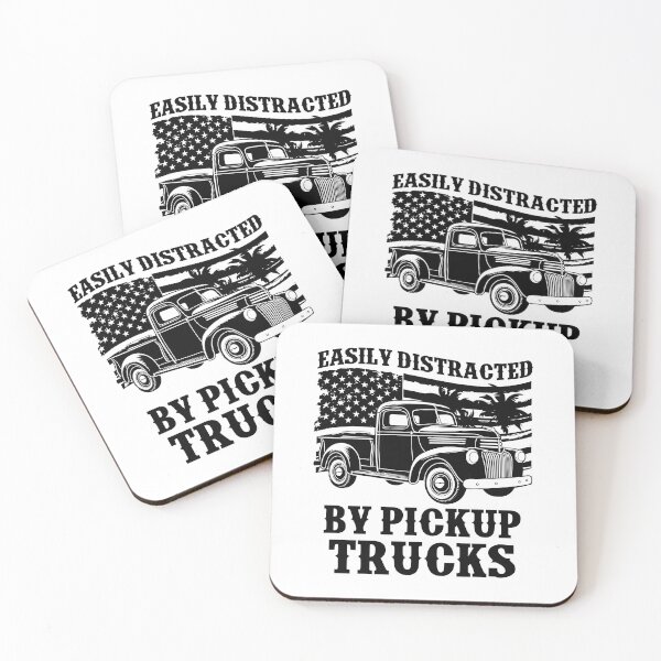 Item preview, Easily Distracted By Pickup Trucks American Flag USA 250 Patriotic designed and sold by Dmetalx Art Apparel.