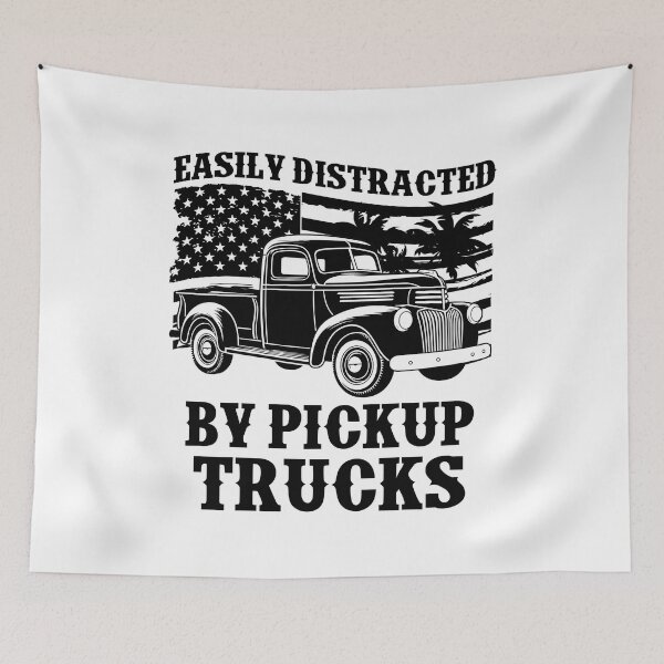 Item preview, Easily Distracted By Pickup Trucks American Flag USA 250 Patriotic designed and sold by Dmetalx Art Apparel.