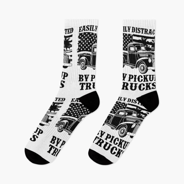Item preview, Easily Distracted By Pickup Trucks American Flag USA 250 Patriotic designed and sold by Dmetalx Art Apparel.