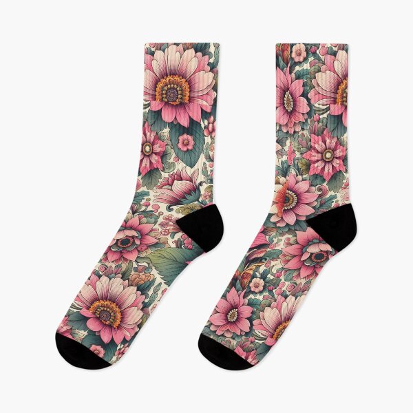 Artikelvorschau, Leuchtend pinkfarbenes, verspieltes Blumenmuster entworfen und verkauft von Apex Designs.