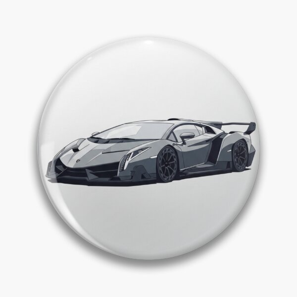 Item preview, Lamborghini Veneno Silver Hypercar Retro Polaroid Aesthetic Art designed and sold by Motorline44.