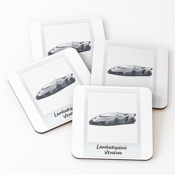 Item preview, Lamborghini Veneno Silver Hypercar Retro Polaroid Aesthetic Art designed and sold by Motorline44.