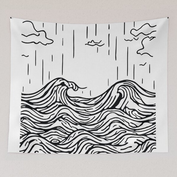 Item preview, White Moonlit Waves designed and sold by ilawful.