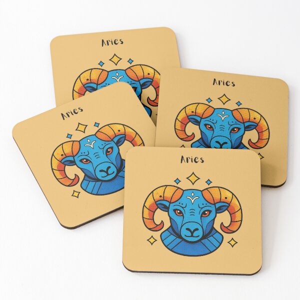 Item preview, Aries Zodiac Sign Pop Art Retro Illustration designed and sold by SolutionsArt.