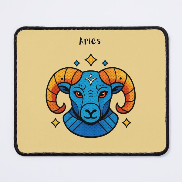 Item preview, Aries Zodiac Sign Pop Art Retro Illustration designed and sold by SolutionsArt.