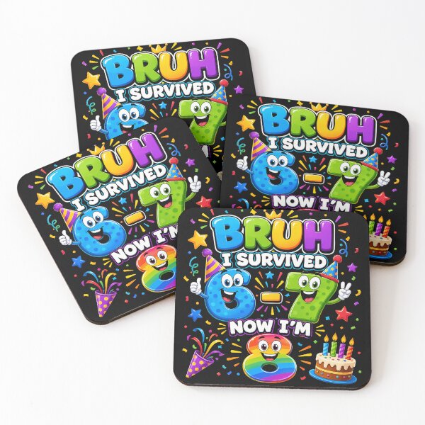 Item preview, Bruh I survived 67 I'm 8 , Funny Boys 8th Birthday designed and sold by will freed18.