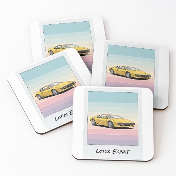 Item preview, Lotus Esprit Yellow Classic Sports Car Retro Polaroid Art designed and sold by Motorline44.