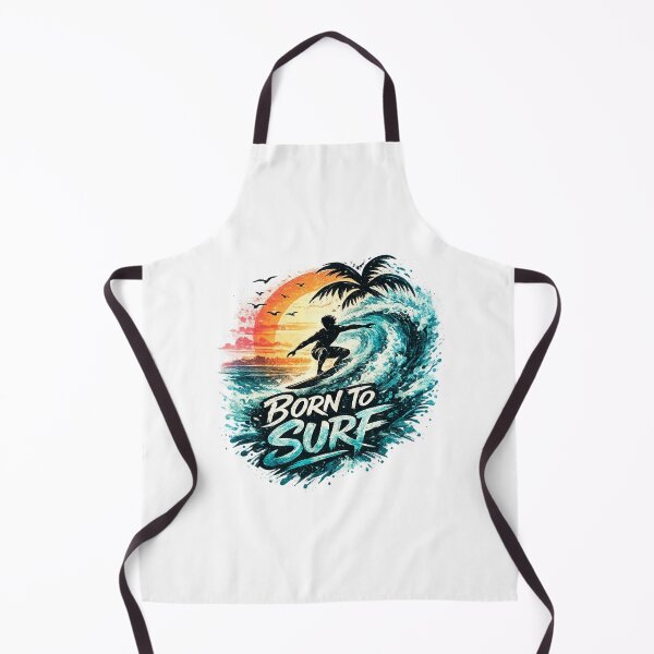 Item preview, Born To Surf – Vintage Sunset Wave Surfer Silhouette Retro Summer T-Shirt designed and sold by afr-saad.
