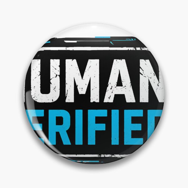 Item preview, Human Verified AI Identity Funny Tech Minimal Glitch Aesthetic Modern Digital Design designed and sold by StickyGuys.