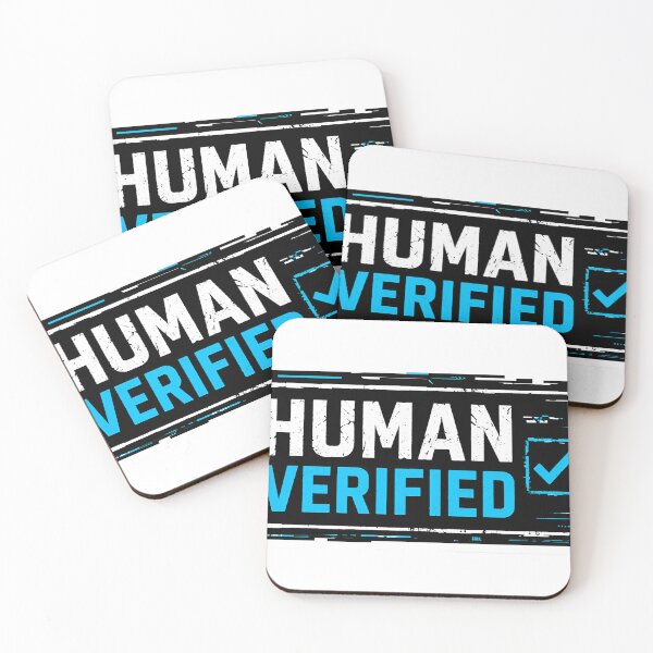 Item preview, Human Verified AI Identity Funny Tech Minimal Glitch Aesthetic Modern Digital Design designed and sold by StickyGuys.