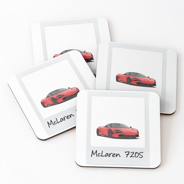 Item preview, McLaren 720S Red Supercar Retro Polaroid Aesthetic Art designed and sold by Motorline44.