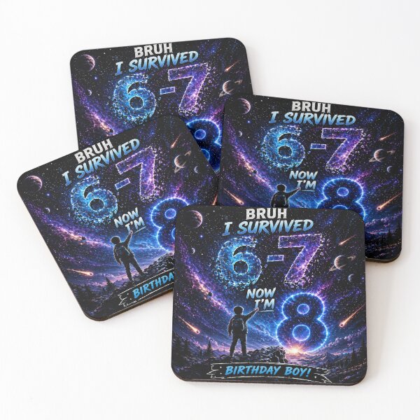 Item preview, Bruh I survived 67 I'm 8 , Funny Boys 8th Birthday moon designed and sold by will freed18.