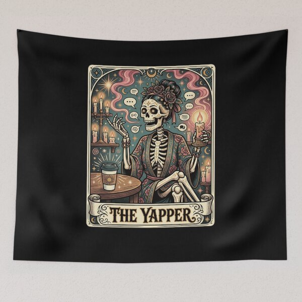 Item preview, THE YAPPER Chatty Skeleton Coffee Lover Tarot designed and sold by snowry.