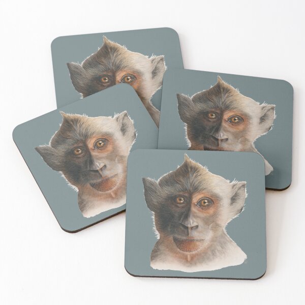 Item preview, Monkey Portrait – Friends not Food Watercolor designed and sold by Laura Hartleif.