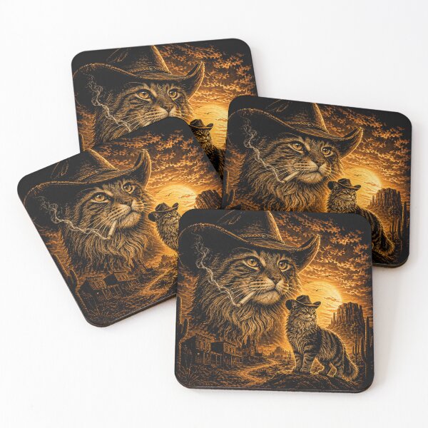 Item preview, Cowboy Cat Smoking Cat Graphic, Vintage Western Desert, Cat Lover  designed and sold by will freed18.