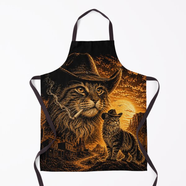 Item preview, Cowboy Cat Smoking Cat Graphic, Vintage Western Desert, Cat Lover designed and sold by will freed18.