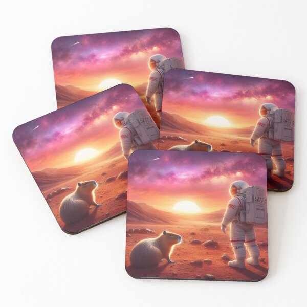 Item preview, Astronaut and Capybara – Mars Sunset designed and sold by Dogandesighn.