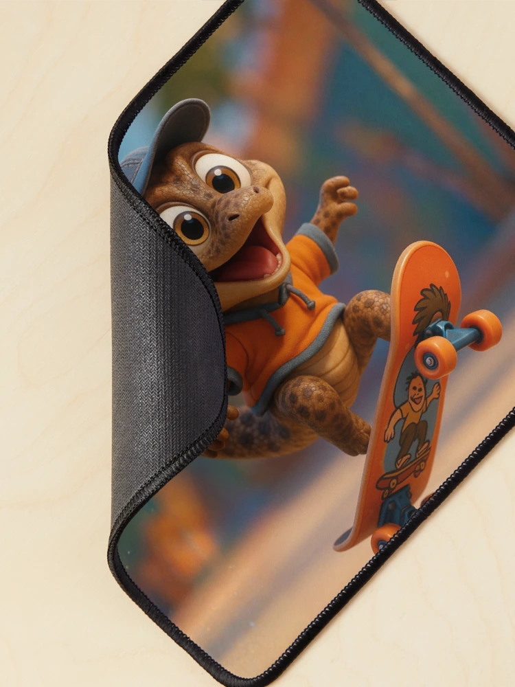 Thumbnail 2 von 5, Mauspad, Skater Timor Python designt und verkauft von Sillytoe.