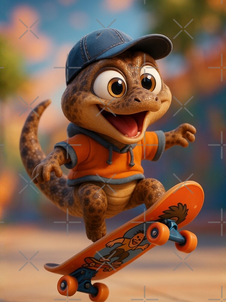 Aperçu 5 sur 5. Robe trapèze avec l'œuvre Patineur Timor Python créée et vendue par Sillytoe.