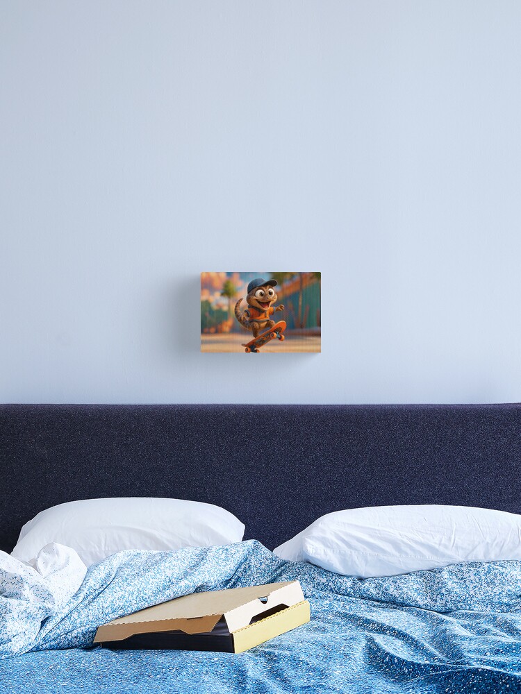 Thumbnail 2 of 3, Canvas Print, Skater Timor Python designed and sold by Sillytoe.