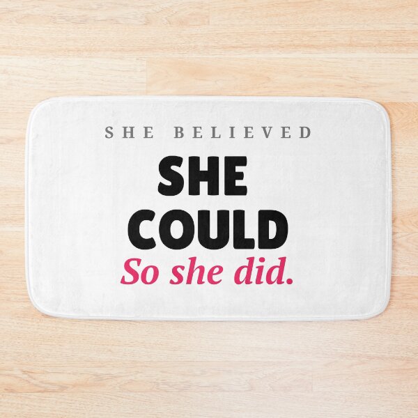 Item preview, She Believed She Could So She Did – Motivational Women's Empowerment Quote designed and sold by Epic Wear Store.