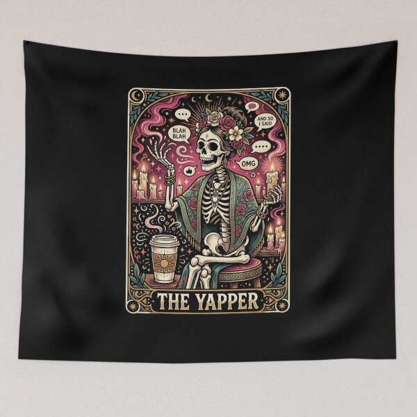 Item preview, The Yapper Talking Skeleton Coffee Lover designed and sold by snowry.