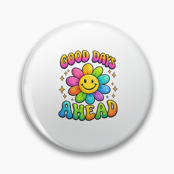 Item preview, Groovy Smiley Flower Good Days Ahead designed and sold by FEEL GOOD CLUB DESIGNS.
