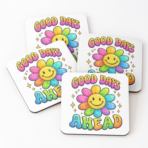 Item preview, Groovy Smiley Flower Good Days Ahead designed and sold by FEEL GOOD CLUB DESIGNS.