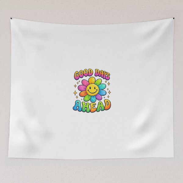Item preview, Groovy Smiley Flower Good Days Ahead designed and sold by FEEL GOOD CLUB DESIGNS.
