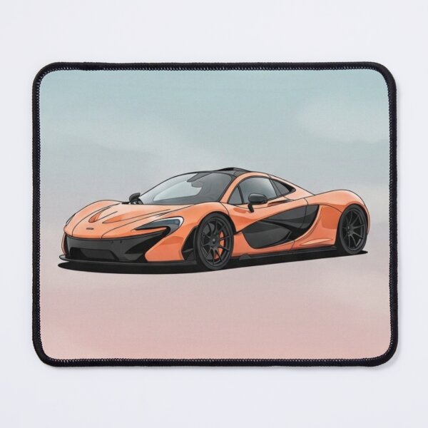 Item preview, McLaren P1 Volcano Orange Hypercar Retro Polaroid Aesthetic Art designed and sold by Motorline44.