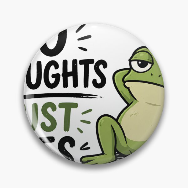 Item preview, No Thoughts Just Vibes Frog Funny Meme Chill Animal Relaxed Mood Aesthetic Design designed and sold by StickyGuys.