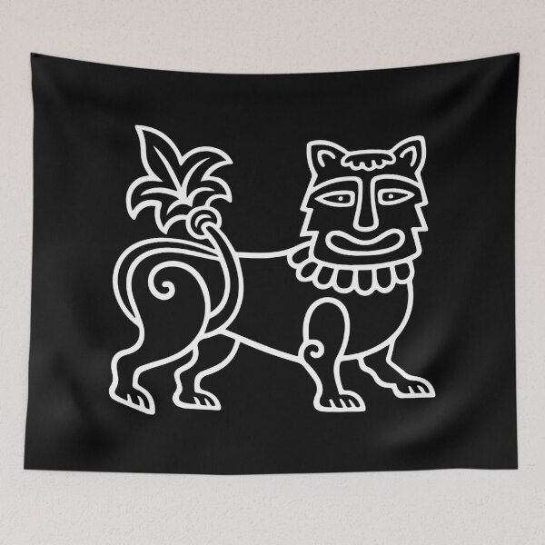 Item preview, Retro Japanese Shisa Lion Dog – Okinawan Guardian Spirit Artwork designed and sold by Analog Aura .