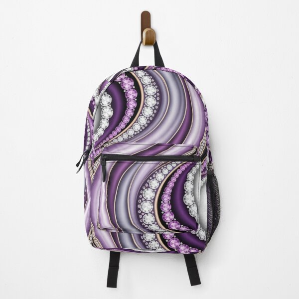 Artikelvorschau, Moderner abstrakter maximalistischer Flieder-Amethyst-Violett-Wellen entworfen und verkauft von LEILA ART SPACE.